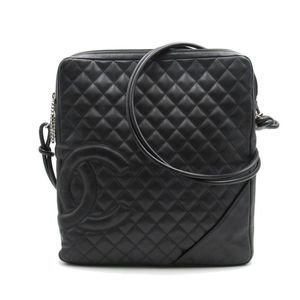 Chanel Cambon Line Shoulder Bag Calf Black